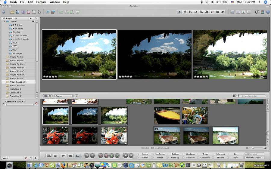 HDR Tutorial Screen B - Aperture - Making the Selection