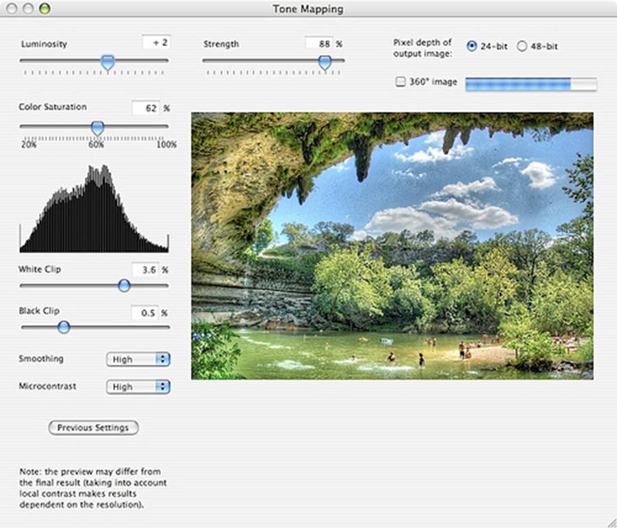 HDR Tutorial Screen H - Photomatix - Just about right