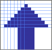 Arrow Image with Pixel Grid